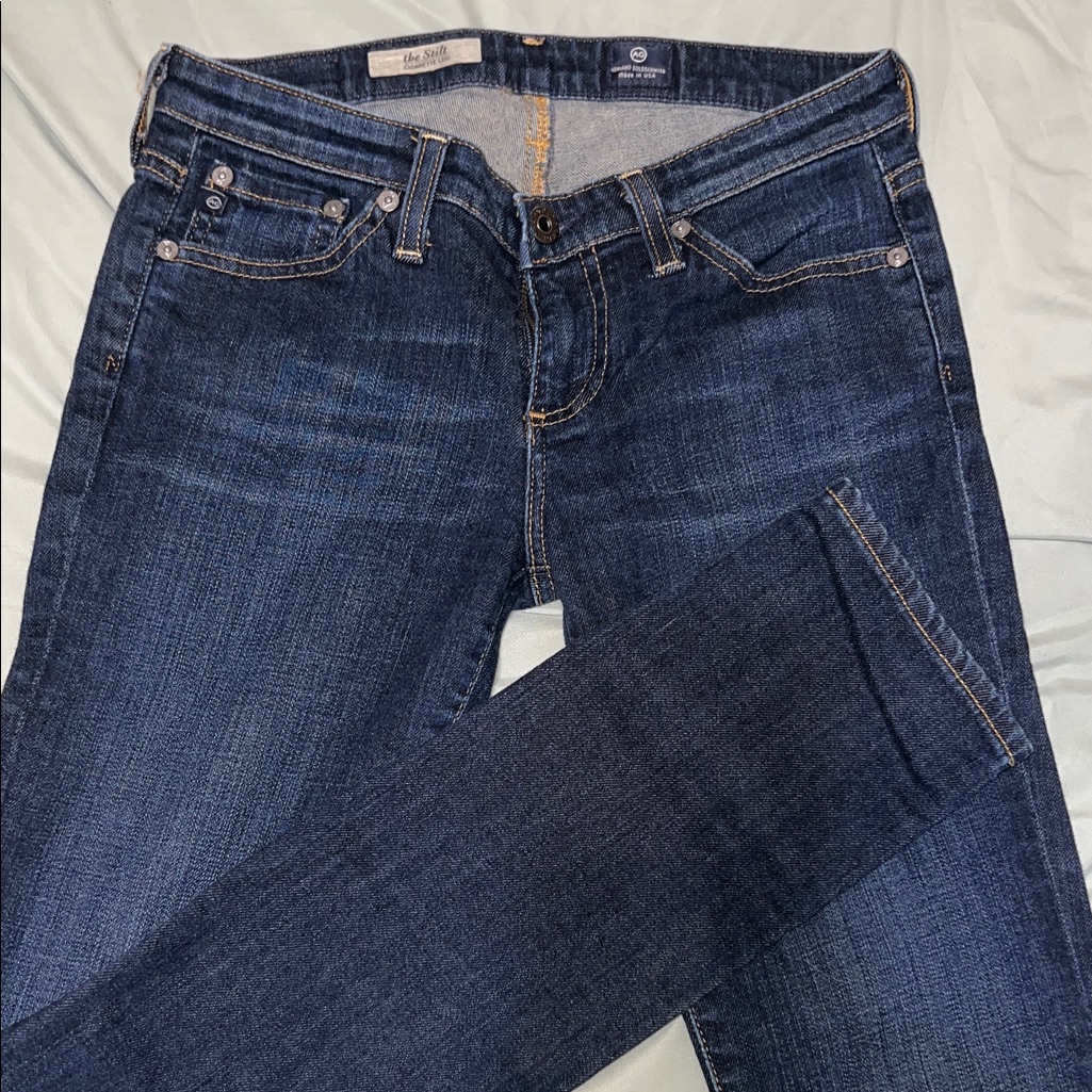 Ag Adriano Goldschmied Indigo Straight Leg Jeans